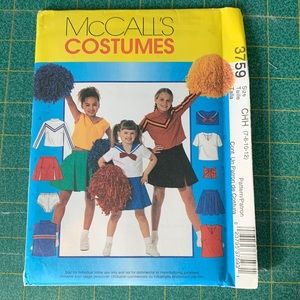 Costume sewing pattern, child size 7-8-10-12 cheerleader